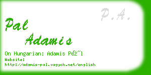 pal adamis business card